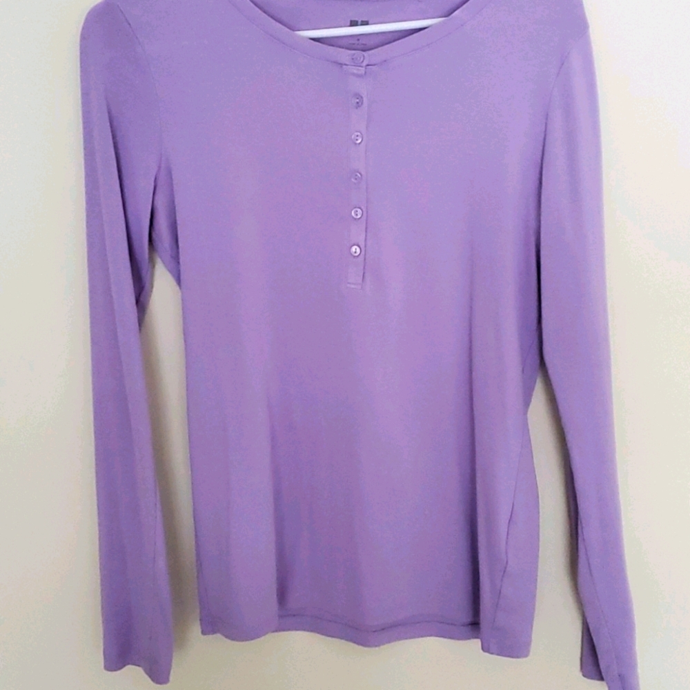 Button style long sleeve t
